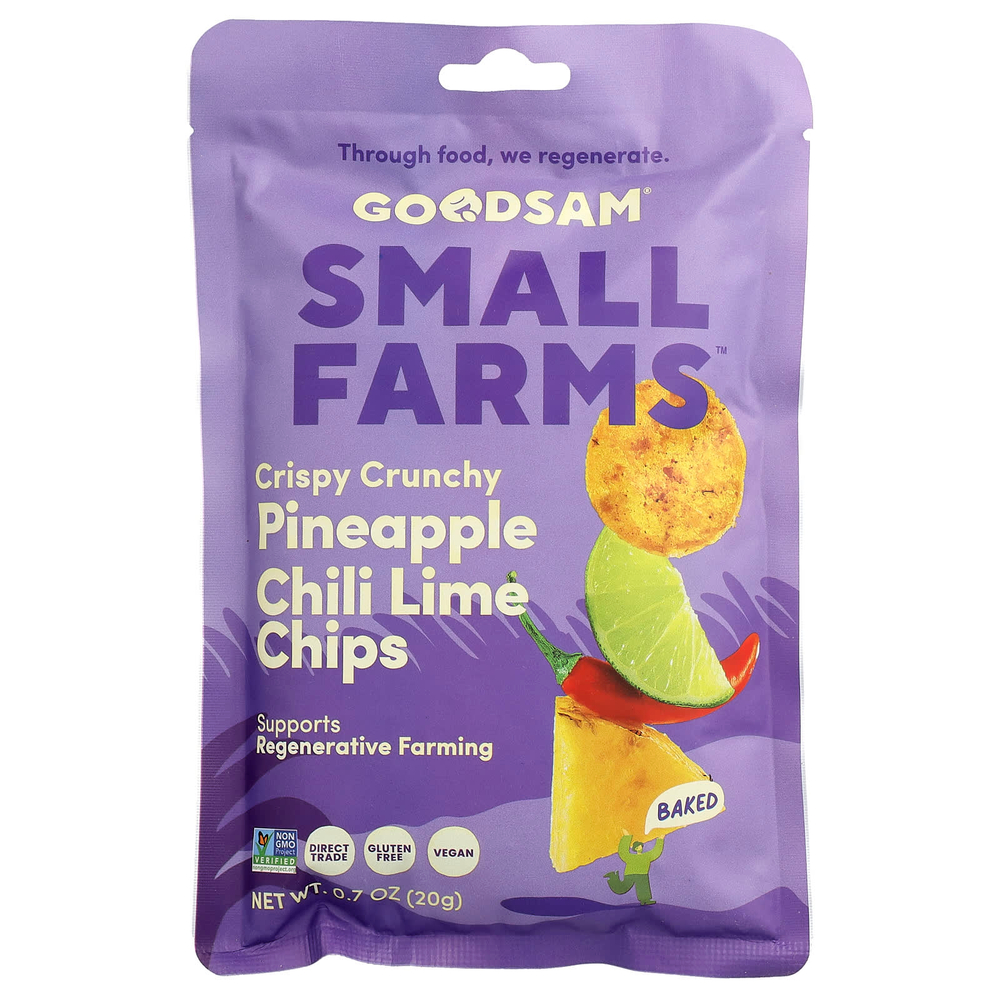 GoodSam, Sweet Farms™, хрустящие чипсы, ананас, чили и лайм, 20 г (0,7 унции)