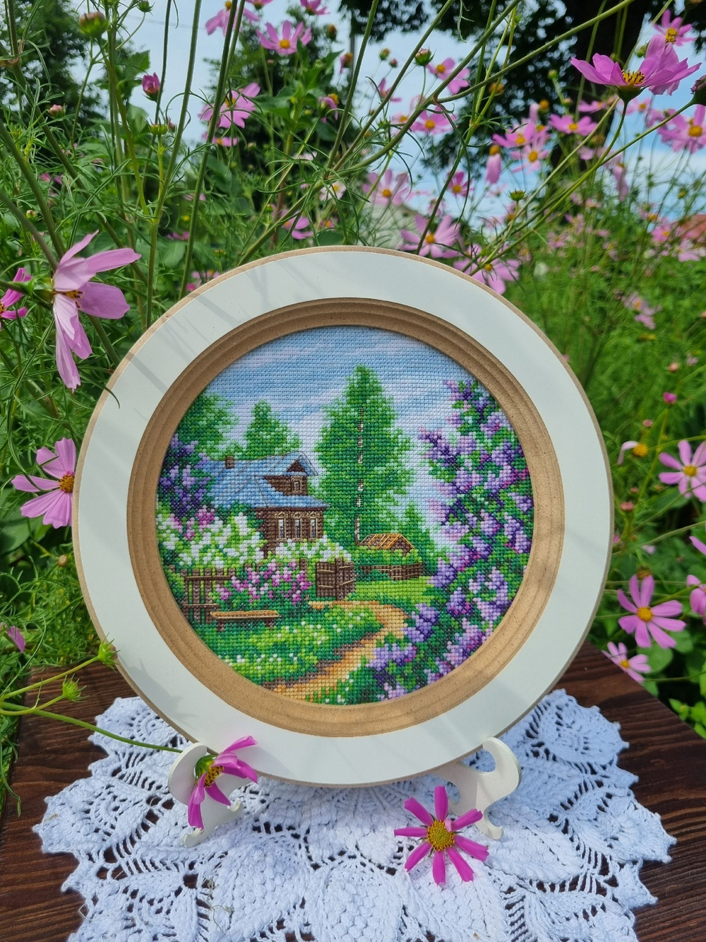 Набор для вышивания крестом Искусница "Сиреневый сад"