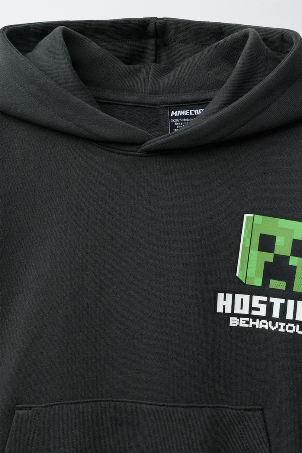 ZARA ХУДИ С КАПЮШОНОМ MINECRAFT © MOJANG AB. ™, ТЕМНО-СЕРЫЙ