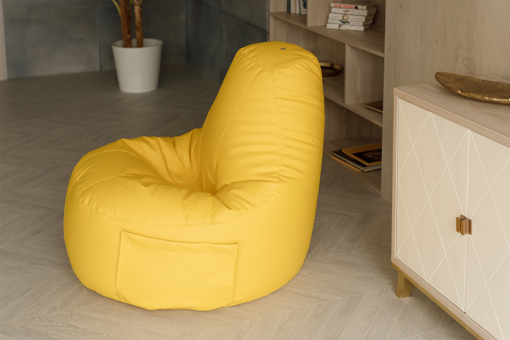 Кресло Комфорт Желтое ЭкоКожа (Классический)