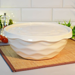 Салатник 4л с крышкой "Modena" (светло-бежевый)