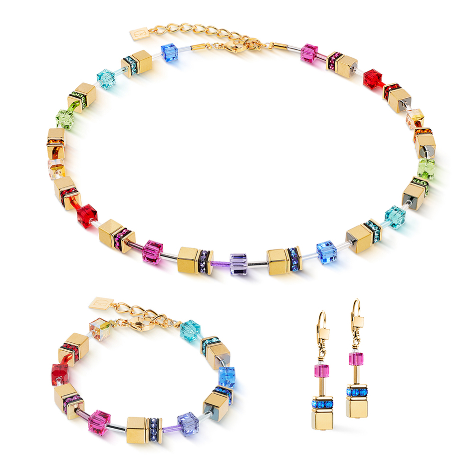 Браслет Coeur de Lion Multicolour Rainbow-Gold 3015/30-1535