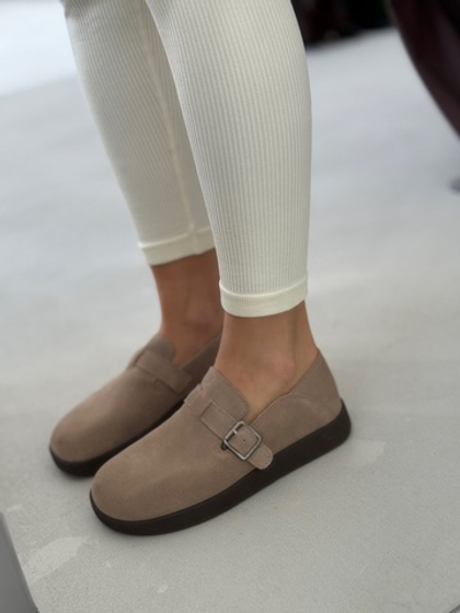 Лоферы из натуральной замши