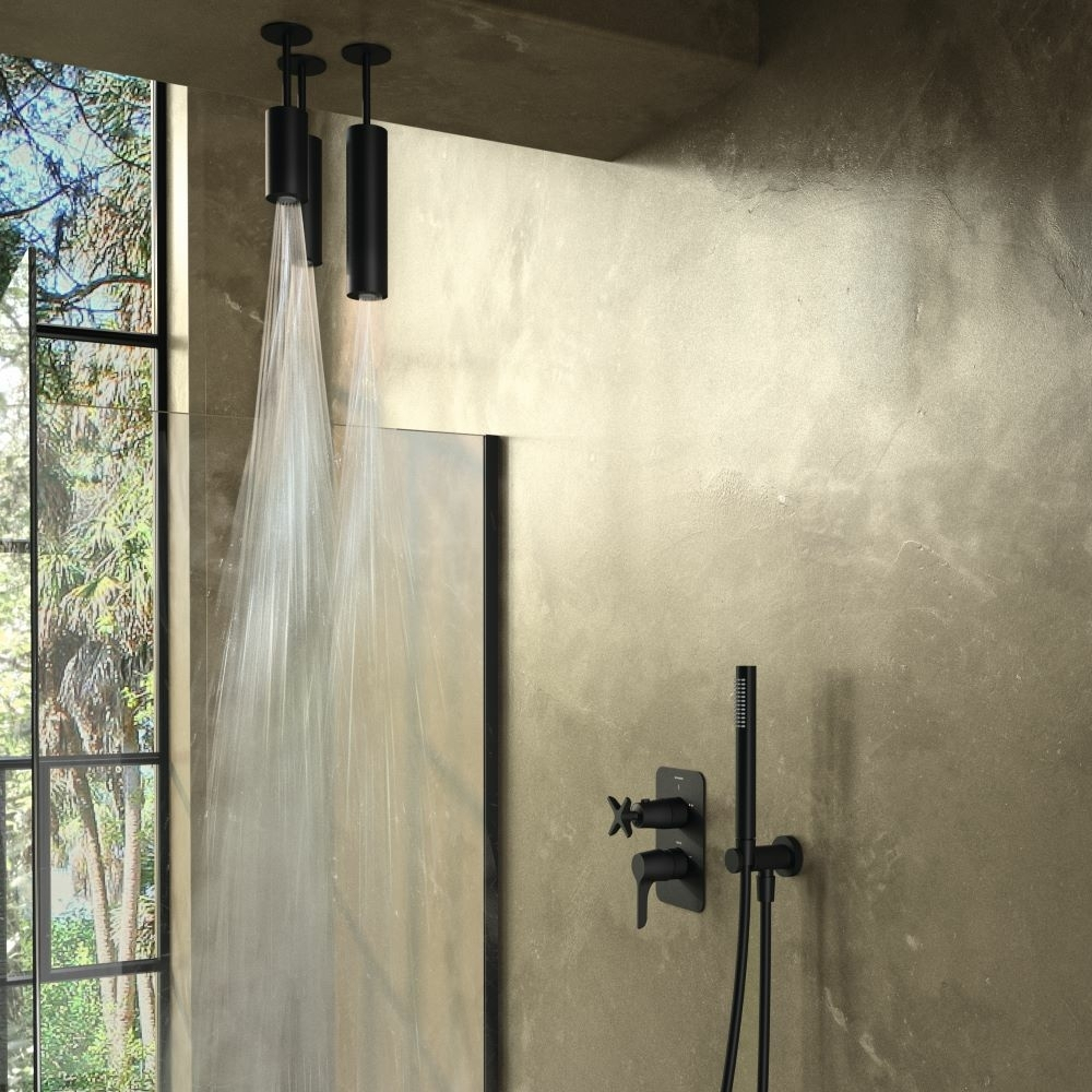 Тропический душ потолочный цилиндр HYDROTHERAPY BV10RT200NM черный