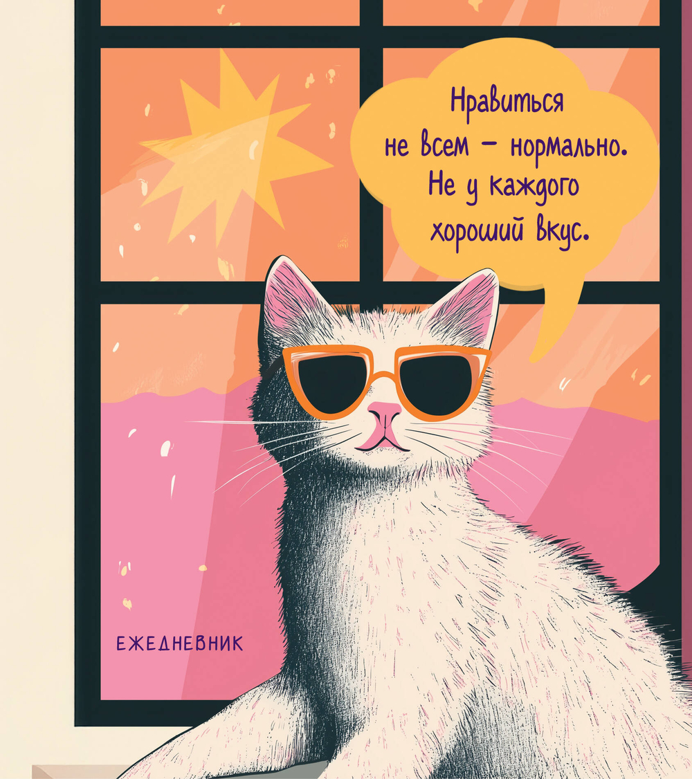 Ежедневник недатированный. Дерзкая киса. Нравиться не всем - нормально