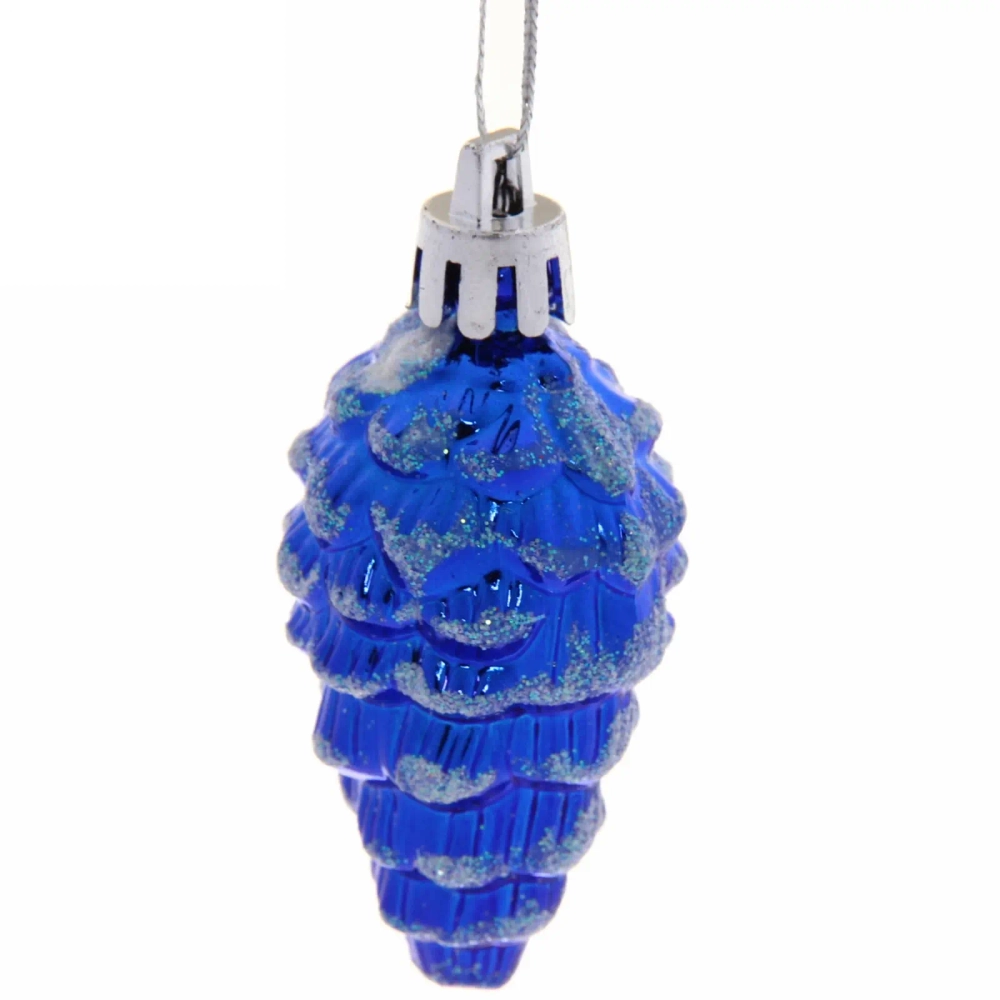 Ёлочные игрушки «Шишечки» 5,5см микс цветов (набор 4шт)