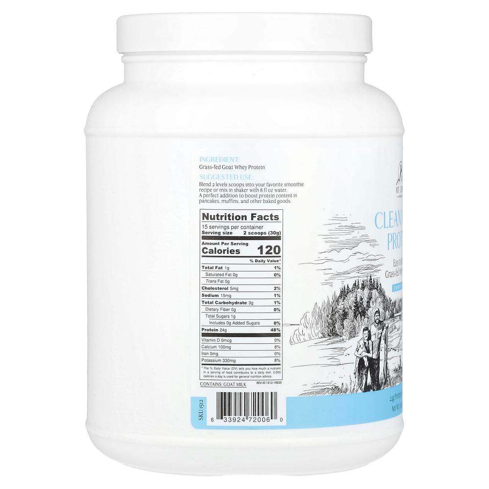 Mt. Capra, чистый сывороточный протеин, без подсластителей, 453 г (16 унций)