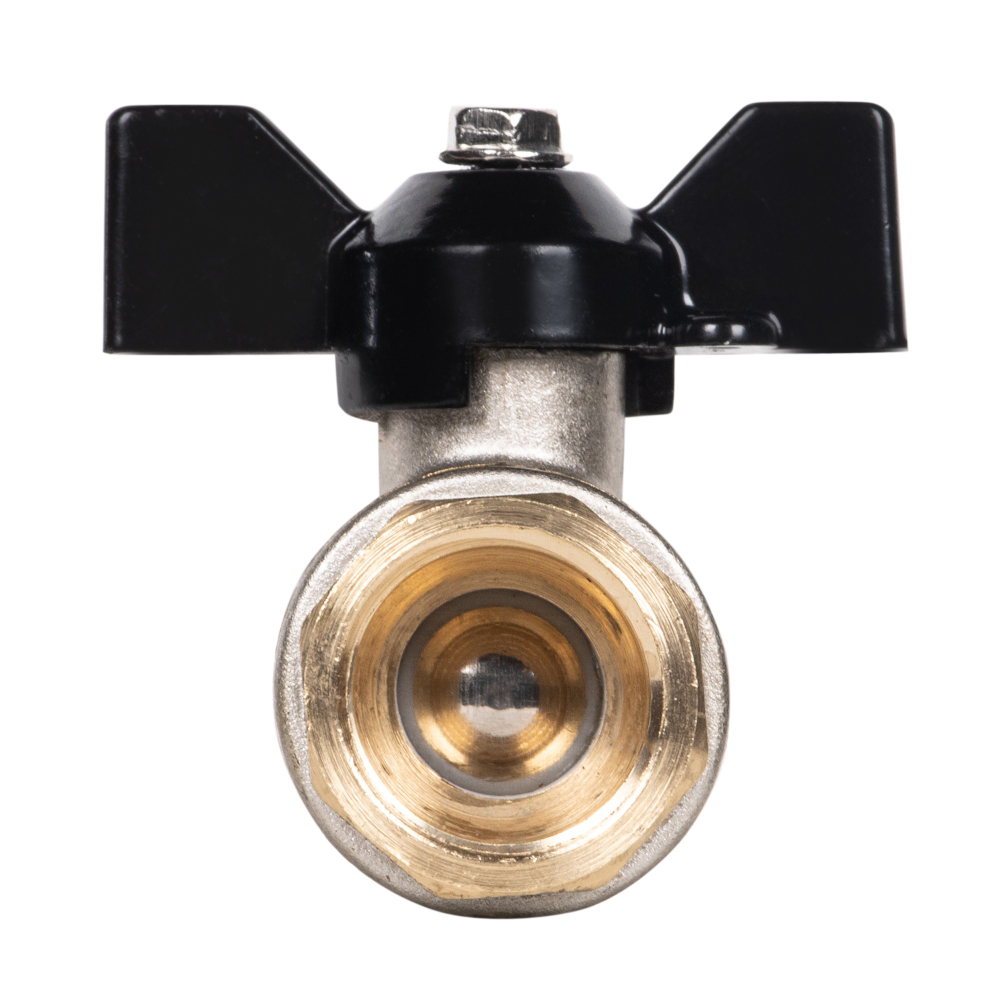 Кран шаровой латунный LD Pride 47.15.B-B.Б Ду 15 Ру 40 вн-вн, (бабочка)