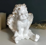 Статуэтка из гипса «Ангел счастливый» 24см позолота