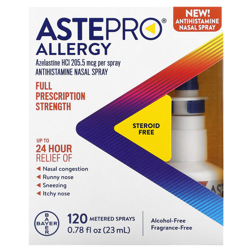 ASTEPRO, Allergy, антигистаминный спрей для носа, без отдушек, 23 мл (0,78 жидк. унц.)