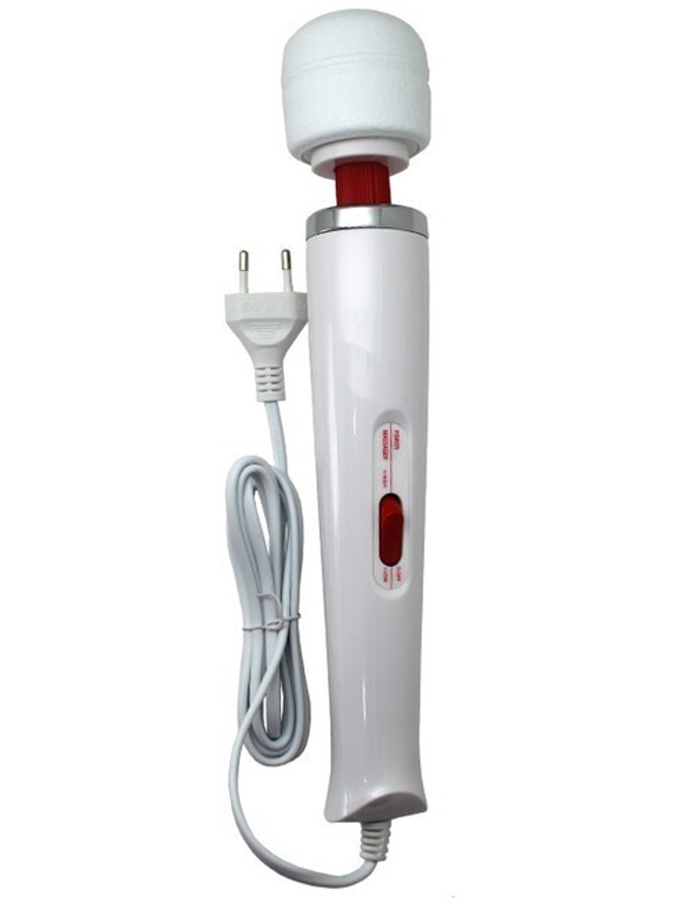 Супер-вибромассажер для принудительного оргазма из серии BDSM (2 скорости) белый (Цвет: белый)