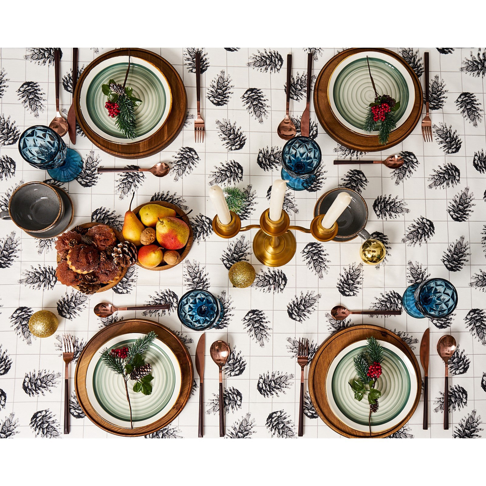 Скатерть Шишки 150х180см, 100%хл, саржа 190 гр/м2