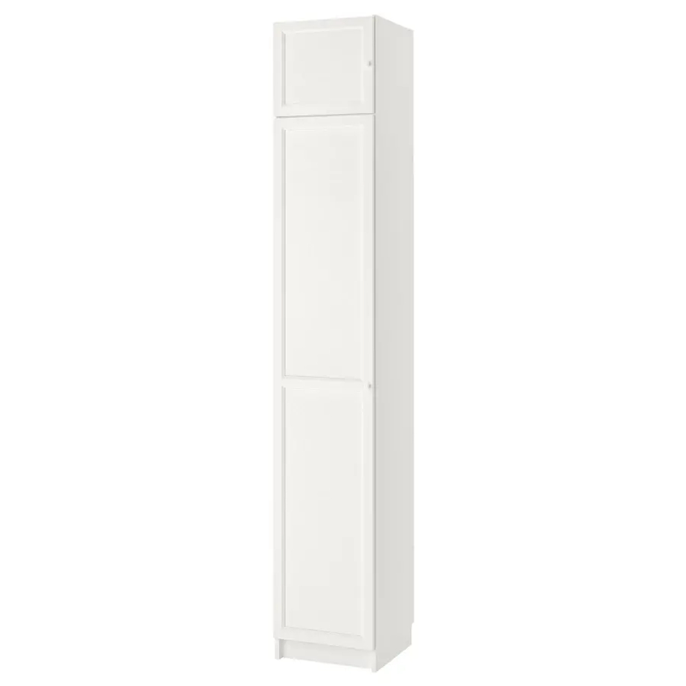 Книжный шкаф - BILLY / OXBERG IKEA/ БИЛЛИ/  ОКСБЕРГ ИКЕА,  237х40 см, белый