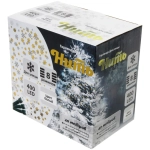 Гирлянда для улицы 40м 400 ламп LED чёрный провод, 8 реж, IP-54, Белый (возможность соединения)