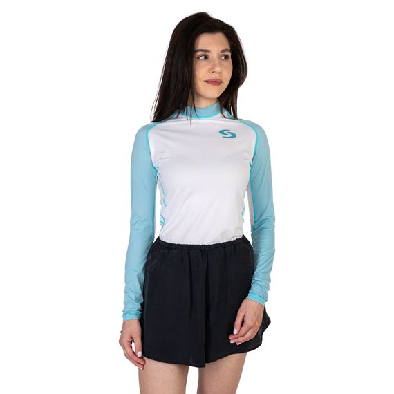 Гидрофутболка-рашгард женская Scorpena REEF белый/голубой