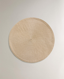 Zara Home сервировочная салфетка из льна, диаметр 38 см (комплект 2 шт.)