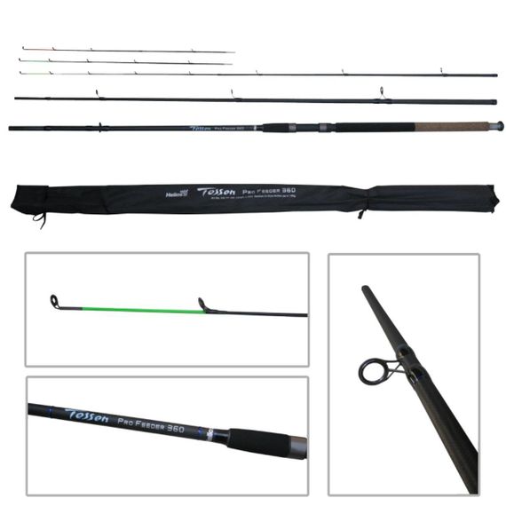 Удилище фидерное Tessen Pro Feeder 360, 3.6m, 3+3sec., Up to 120g Helios (HS-TF-360/120)