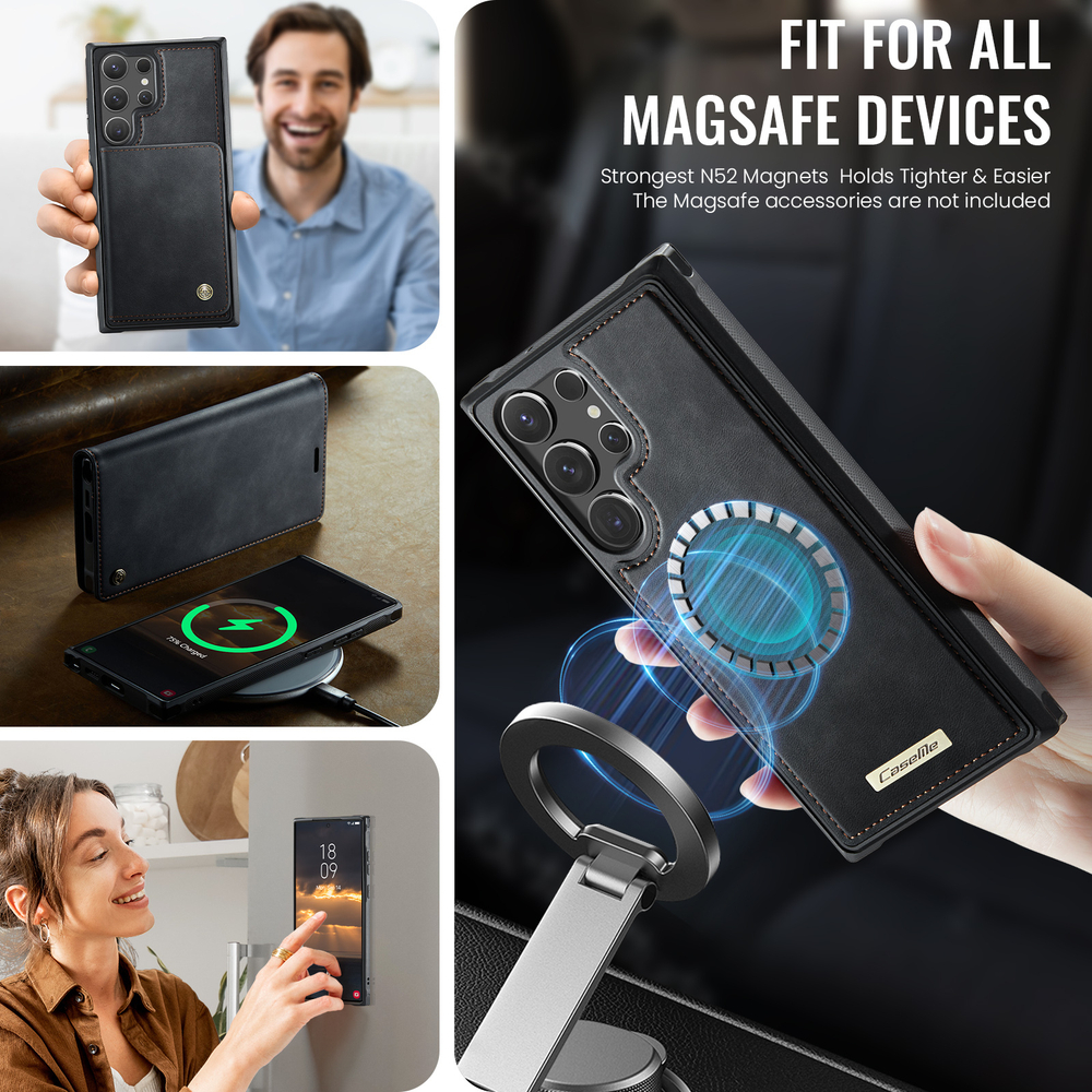 Чехол-кошелек CaseMe 2 in 1 MagSafe Samsung Galaxy S23 Ultra