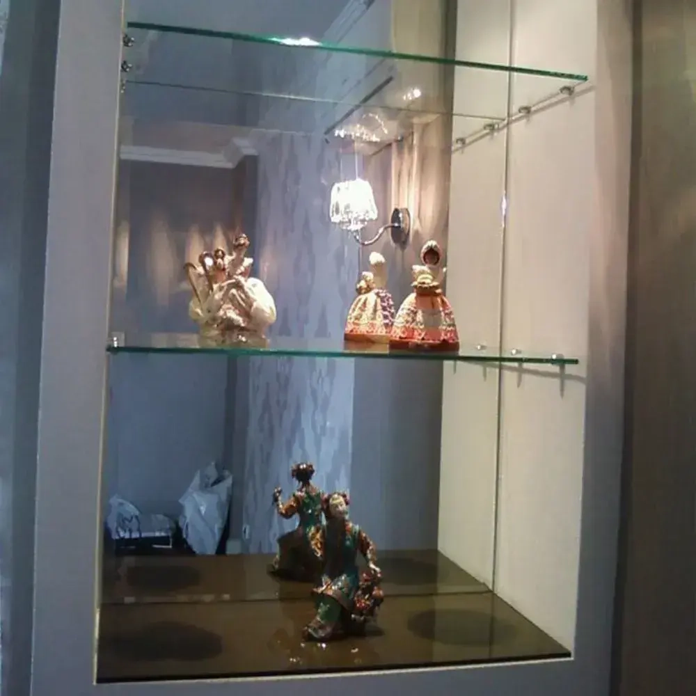 Полкодержатель (держатель для стеклянных полок) толщина 3-9мм никель, комплект 12шт. OTLEX.