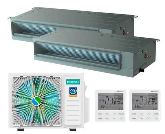 Мульти сплит-система Hisense канального типа 2х ADT-09UX4RBL8 / AMW2-18U4RXC