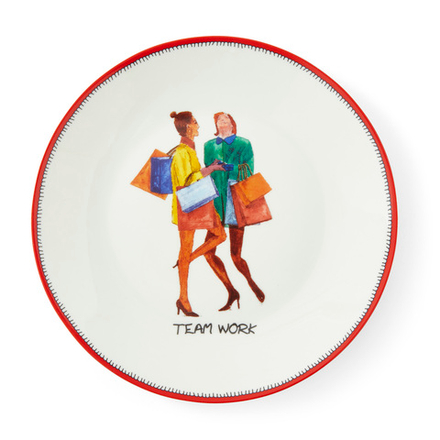 Spode - Набор Kemp Doodles 15,5 см тарелка Team Work / артикул   KKD78964-XG  / GTIN 00873437