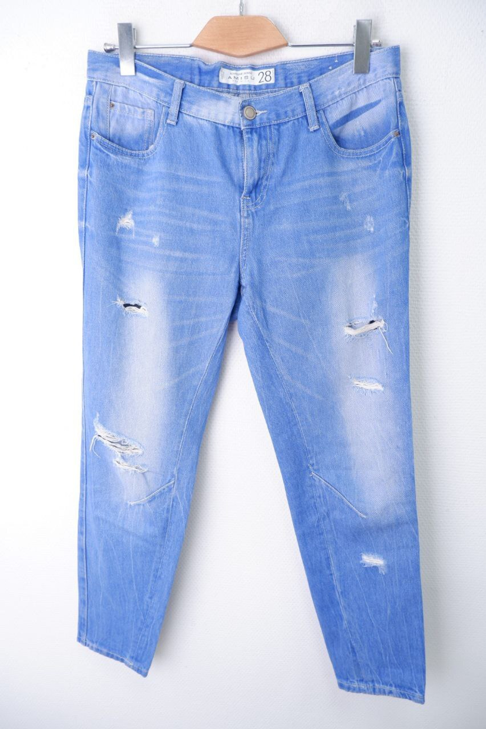 Джинсы Amisu с потертостями 44 размер