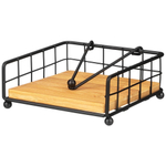 Салфетница 12,5*12,5*5см металлическая, черная