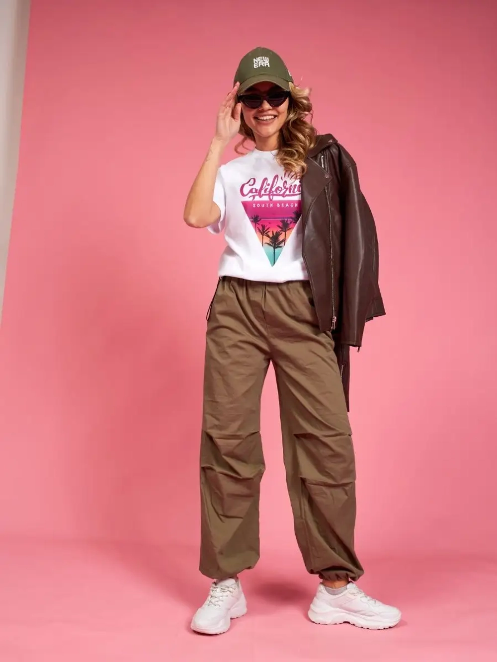 Футболка калифорния california оверсайз белая