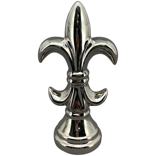 Декор "Королевская лилия" серебро средняя 13,5x8,5x24см