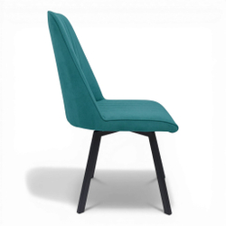 Стул поворотный "Софти 360" (арт. 325П), велюр Бренди В15 мятный, ножки профильные черные