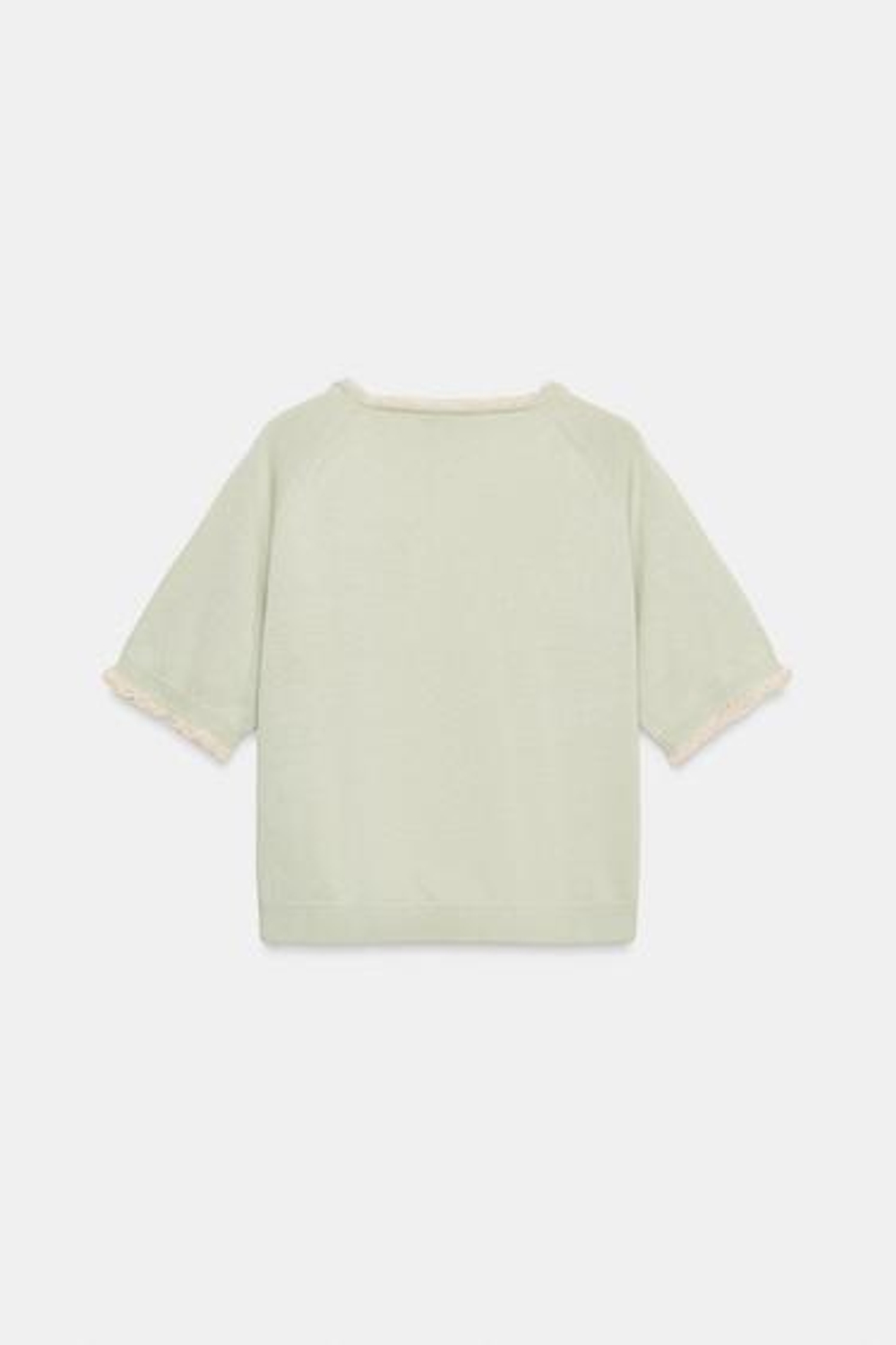 Дانتлевая кожаная куртка с тесьмой - ZARA
