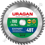 URAGAN Expert 190х20/16мм 48Т, диск пильный по дереву