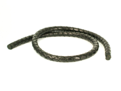 Шнур толстый кожаный плетёный 9 мм 69-72 см с бронзовым замком (отдельно) для массивных кулонов RH00916BZ
