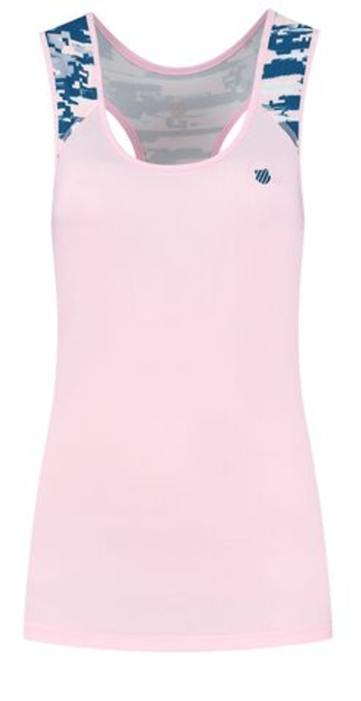 Женский топ теннисный K-Swiss Tac Hypercourt Advantage Tank 2 - cher blos melange/print