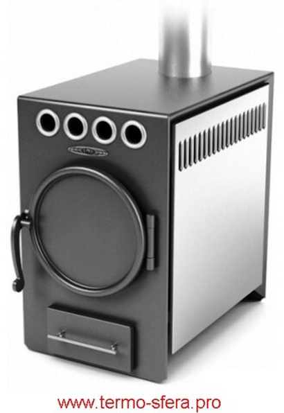 Дровяная печь Нормаль-2 Турбо антрацит, НК, ТВ