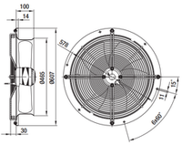 Вентилятор осевой W4E450-CP01-01