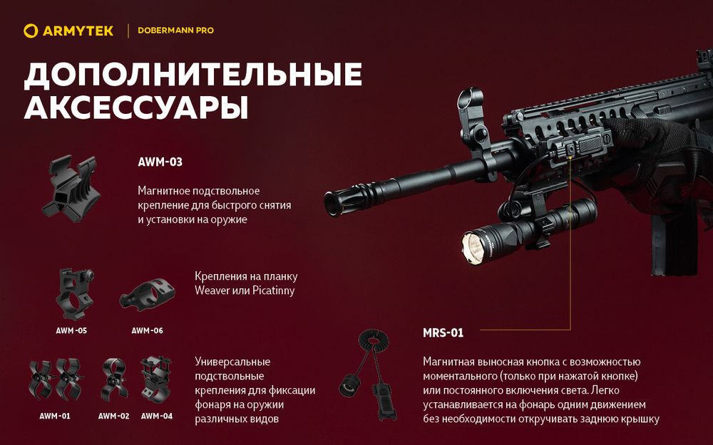 Фонарь Armytek Dobermann Pro Magnet USB Теплый