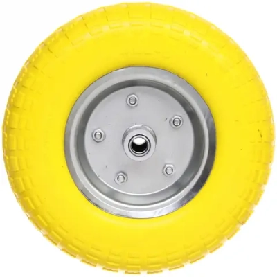 Колесо к тачке 13» 4,00-6 (ось 20мм) вспененный полиуретан