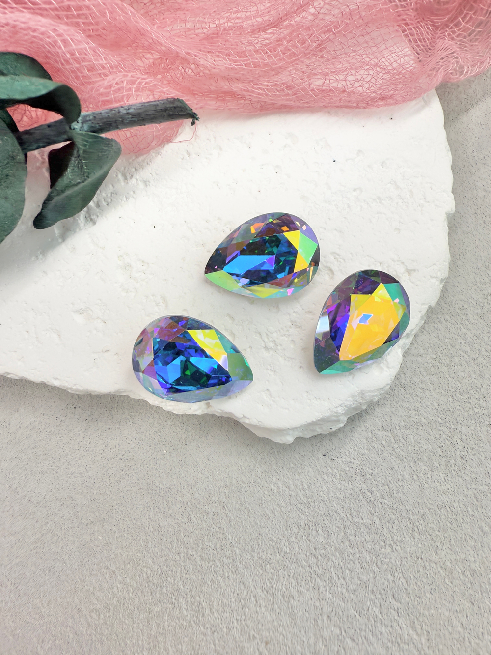 Капля Drop 18*13 мм, Light Sapphire AB