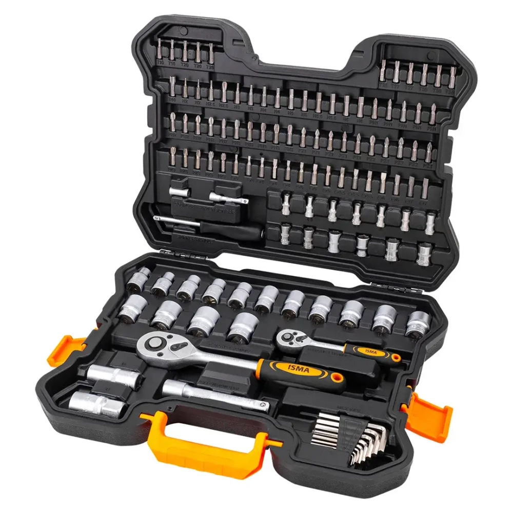 Набор инструментов 115пр. 1/4'', 1/2''(6гр.) ISMA ISMA-41151-5