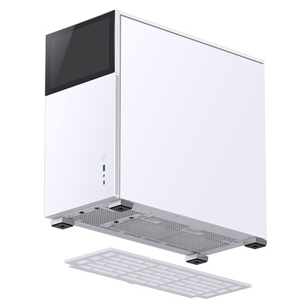 Корпус JONSBO D41 STD SC, 8" Color LCD, mini-ITX, micro-ATX, ATX, белый (без БП)