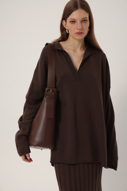 Шарф с логотипом, бордо/молоко