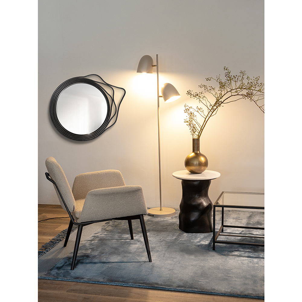 Лаунж-кресло Bergenson Bjorn Hilde, букле, серо-бежевое