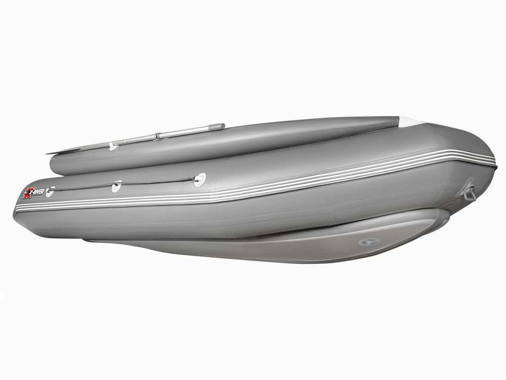 Лодка ПВХ X-River Rocky 395 НДВД + усиленное дно и баллон + Фальшборт, красно-черный/фурнитура черная увеличенный транец