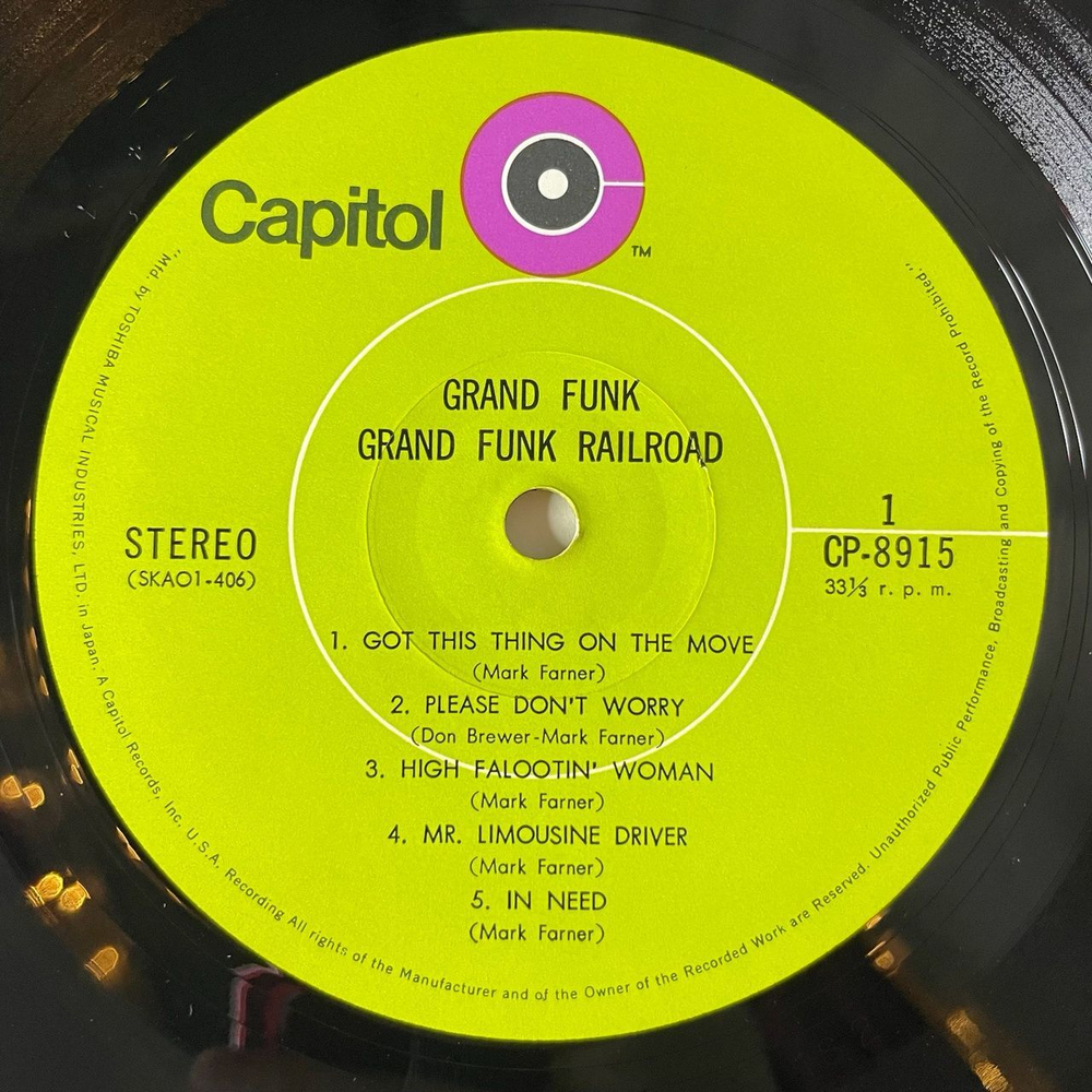 Винтажная виниловая пластинка LP Grand Funk Railroad (Japan 1974) (No Obi) Mr. Limousine Driver