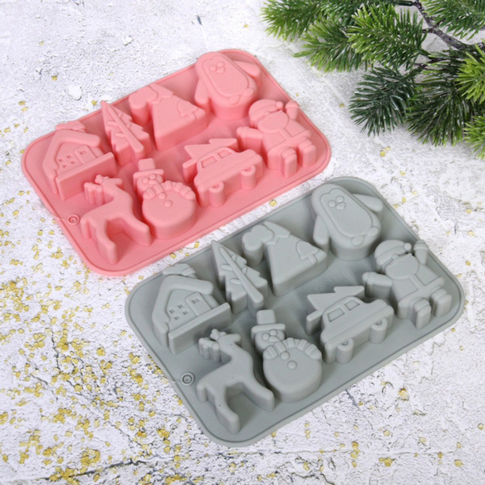 Форма силиконовая «Новогодний карнавал» 29,9*14*2,3см