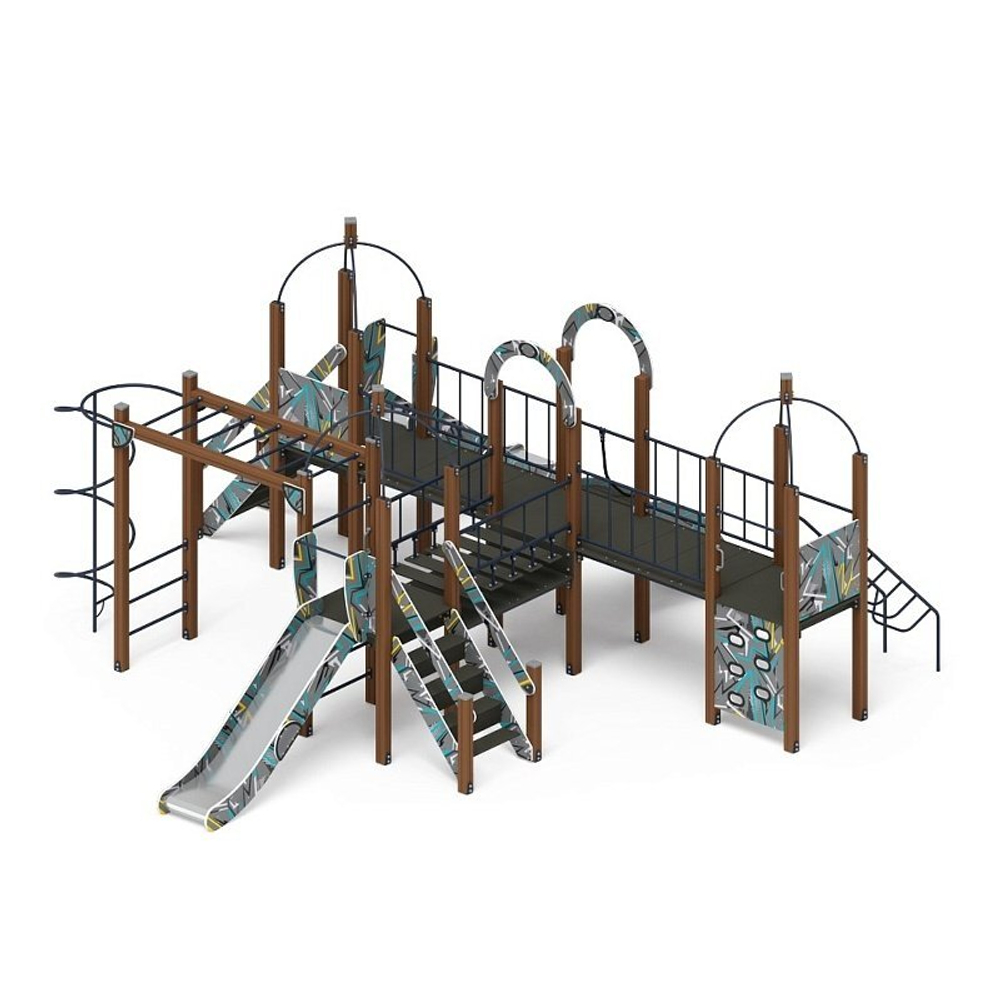 Навина (Техно-голубой)  Игровой комплекс H=1200