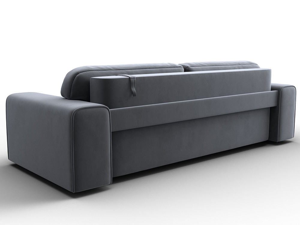 Диван прямой Лига-029, ВЕЛЮР Серый