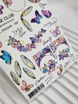 Lucky Rose Слайдеры наклейки для ногтей Foil 187
