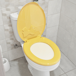 Сиденье для унитаза "Комфорт Люкс" бежевый/темно-коричневый